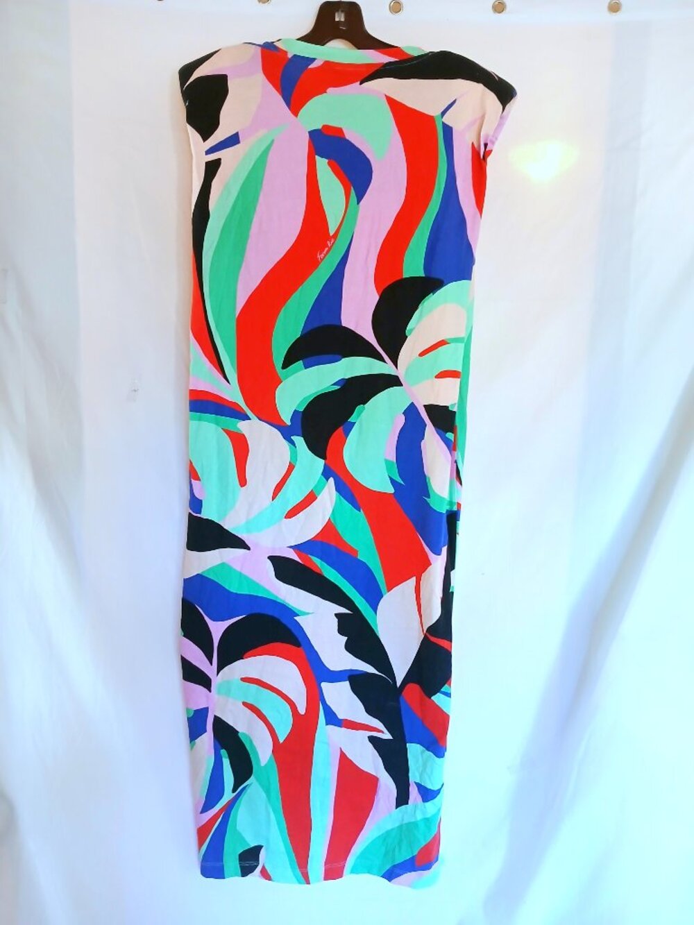 Farm Rio Vibrant Abstract Cotton Sleeveless Maxi Dress S Boho Tropical Statement - Picture 5 of 8